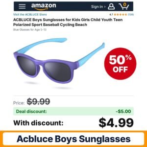 ACBLUCE Boys Sunglasses – 50% off