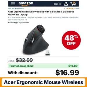 Acer Ergonomic Mouse Wireless Amazon promo code M703703A – 48% off