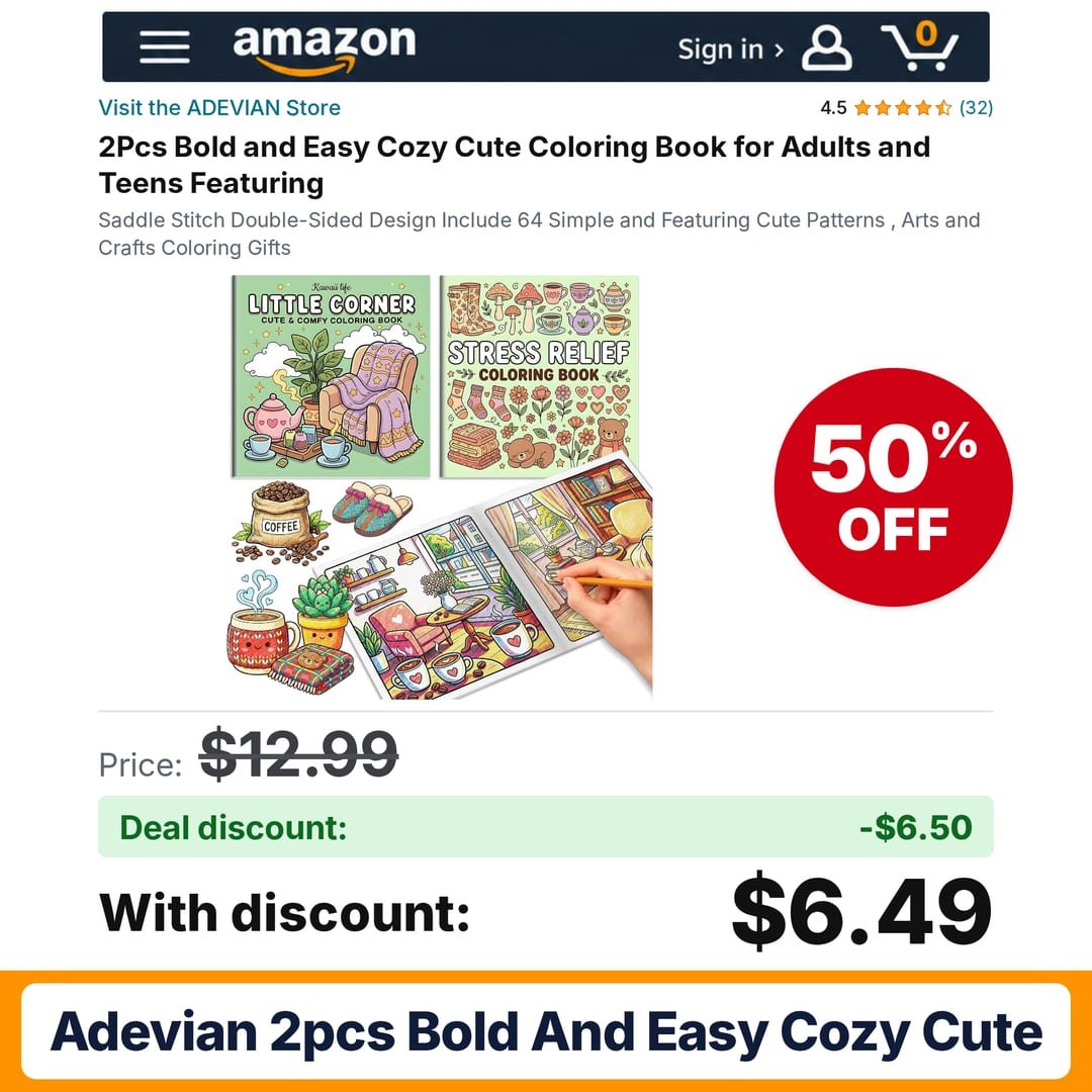 ADEVIAN 2Pcs Bold and Easy Cozy Cute – 50% off