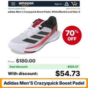 adidas Men's Crazyquick Boost Padel – 70% off
