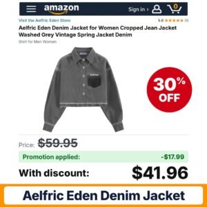 Aelfric Eden Denim Jacket Amazon promo code AEUS1002 – 30% off