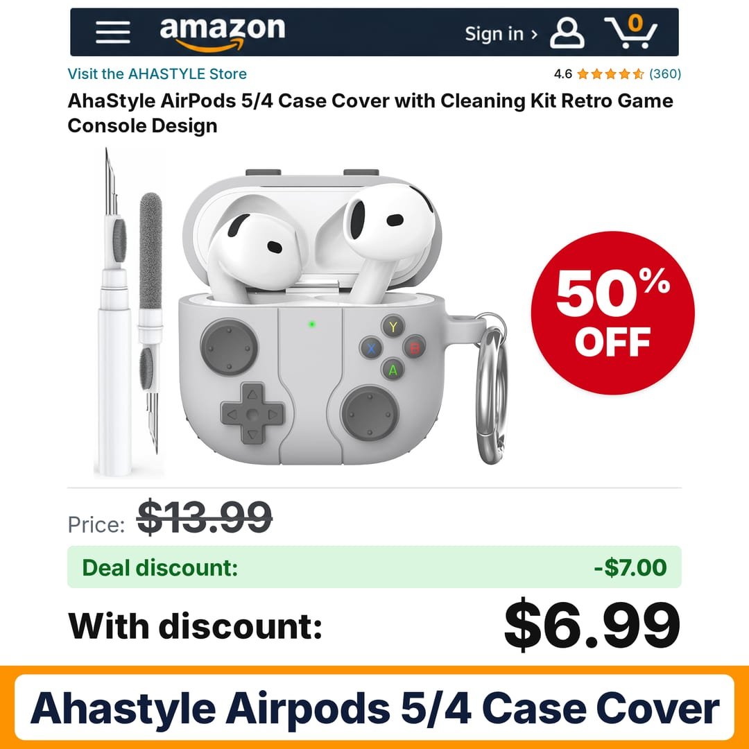 AhaStyle AirPods 5/4 Case Cover – 50% off