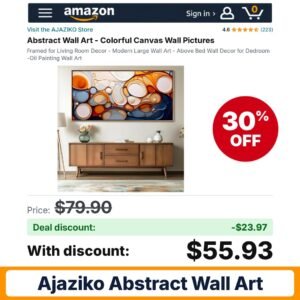 AJAZIKO Abstract Wall Art – 30% off