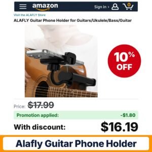ALAFLY Guitar Phone Holder Amazon promo code VY8D79XI – 10% off
