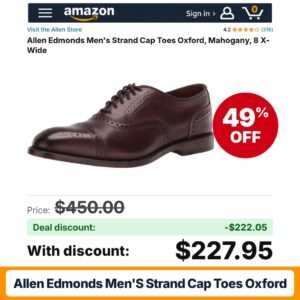 Allen Edmonds Men's Strand Cap Toes Oxford – 49% off