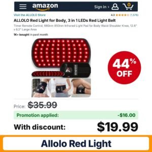 ALLOLO Red Light Amazon promo code L8A207KK – 44% off
