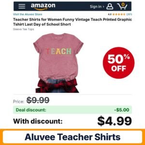 Aluvee Teacher Shirts – 50% off
