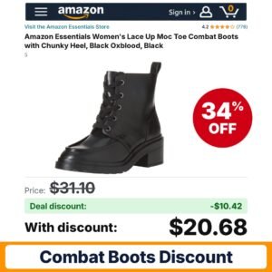 Amazon Essentials Women's Lace Up Moc Toe – 34% off