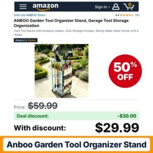 ANBOO Garden Tool Organizer Stand – 50% off