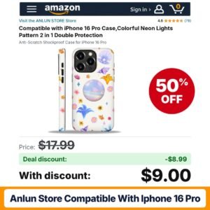 ANLUN STORE Compatible with iPhone 16 Pro – 50% off