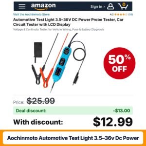 Aochinmoto Automotive Test Light 3.5–36V DC Power – 50% off