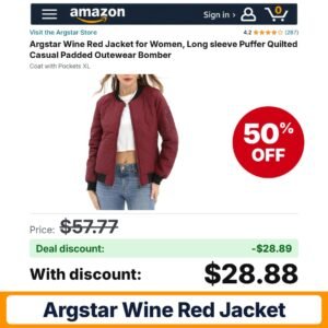 Argstar Wine Red Jacket – 50% off