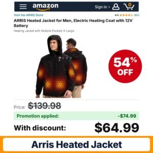 ARRIS Heated Jacket Amazon promo code UBHYT10 – 54% off