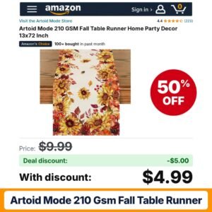 Artoid Mode 210 GSM Fall Table Runner – 50% off