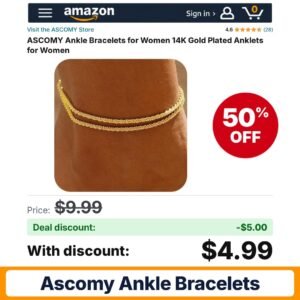ASCOMY Ankle Bracelets – 50% off