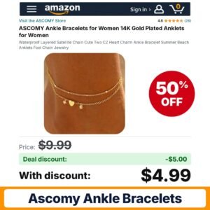 ASCOMY Ankle Bracelets – 50% off
