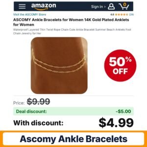 ASCOMY Ankle Bracelets – 50% off