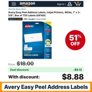 Avery Easy Peel Address Labels – 51% off