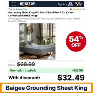 Baigee Grounding Sheet King Amazon promo code 23UCHIT6 – 54% off