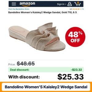 Bandolino Women's Kaisley2 Wedge Sandal – 48% off