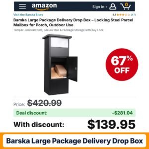 Barska Large Package Delivery Drop Box – 67% off