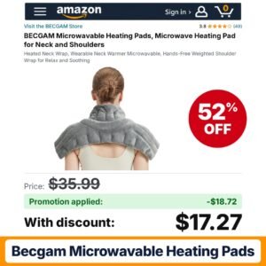 BECGAM Microwavable Heating Pads Amazon promo code 1LV33KY6 – 52% off