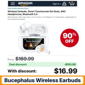 Bucephalus Wireless Earbuds – 90% off