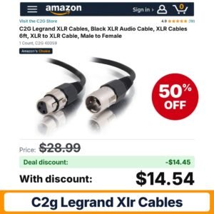 C2G Legrand XLR Cables – 50% off