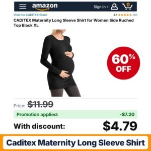 CADITEX Maternity Long Sleeve Shirt Amazon promo code NYRNU61O – 60% off