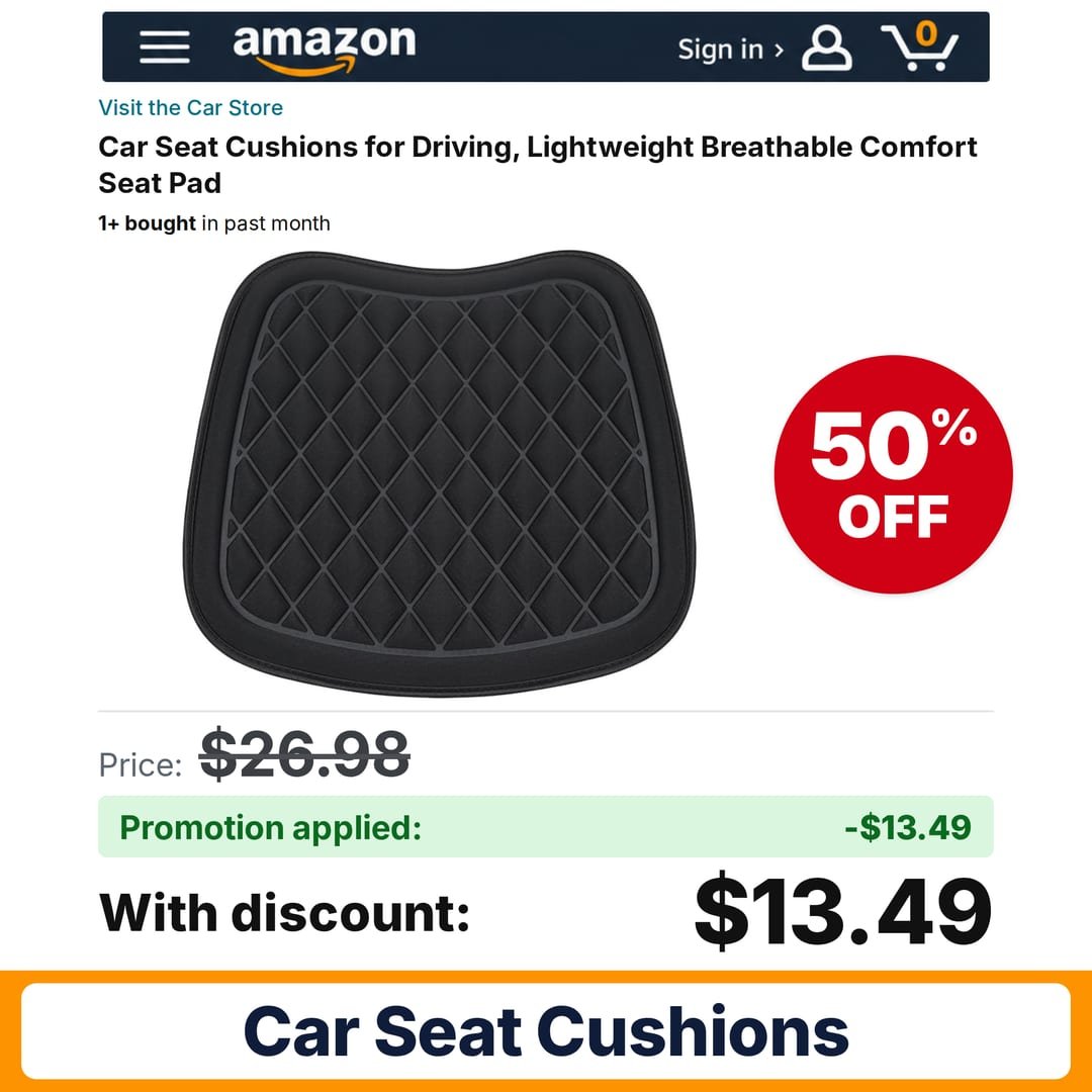 Car Seat Cushions Amazon promo code OMMIGRPU – 50% off