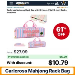 Carlcross Mahjong Rack Bag Amazon promo code UTDWBWBX – 61% off