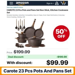 CAROTE 23 Pcs Pots and Pans Set – 50% off