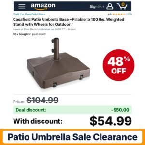 Casafield Patio Umbrella Base – 48% off