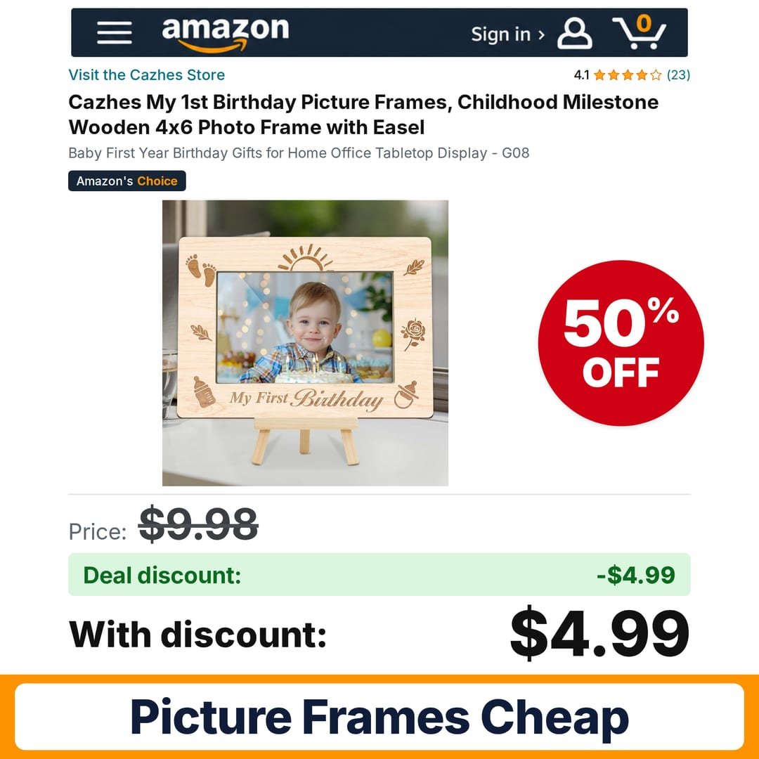 Cazhes My 1st Birthday Picture Frames – 50% off