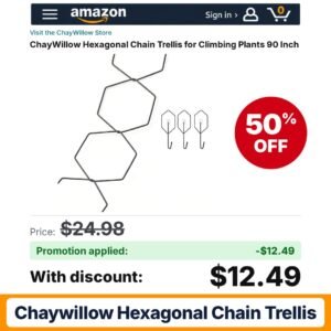 ChayWillow Hexagonal Chain Trellis Amazon promo code VSXBA2ZF – 50% off