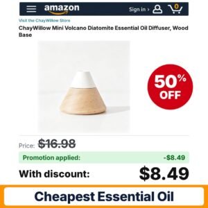 ChayWillow Mini Volcano Diatomite Essential Oil Diffuser Amazon promo code D43RIXBT – 50% off