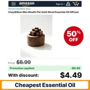 ChayWillow Mini Wealth Pile Solid Wood Essential Amazon promo code G6SZV27V – 50% off