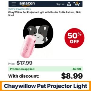 ChayWillow Pet Projector Light Amazon promo code 8HIQ8AK4 – 50% off