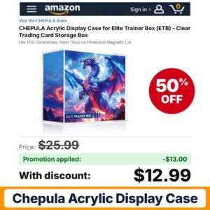 CHEPULA Acrylic Display Case Amazon promo code RT4WI82N – 50% off
