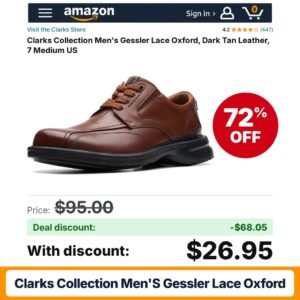 Clarks Collection Men's Gessler Lace Oxford – 72% off
