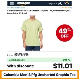 Columbia Men's PFG Uncharted Graphic Tee – 49% off