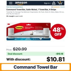 Command Towel Bar – 48% off