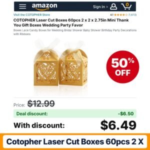 COTOPHER Laser Cut Boxes 60pcs 2 x – 50% off