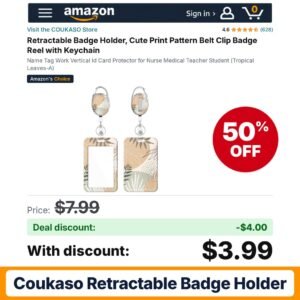 COUKASO Retractable Badge Holder – 50% off