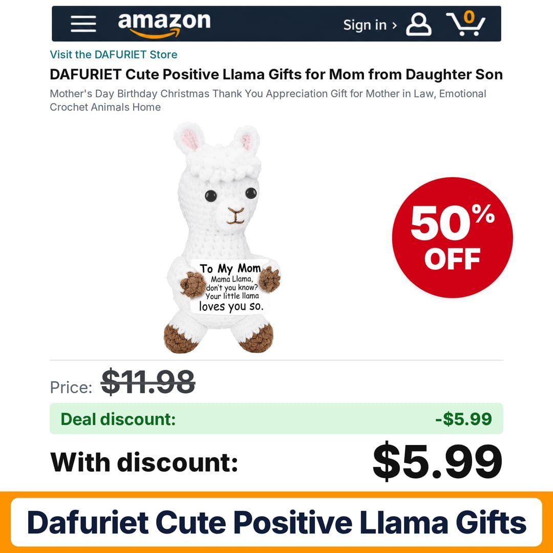 DAFURIET Cute Positive Llama Gifts – 50% off