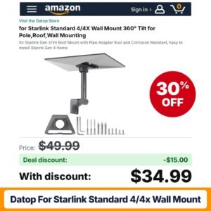 Datop for Starlink Standard 4/4X Wall Mount – 30% off