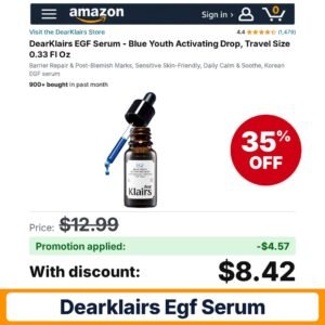 DearKlairs EGF Serum Amazon promo code KLAIRS15 – 35% off