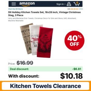 DII Holiday Kitchen Towels Set – 40% off
