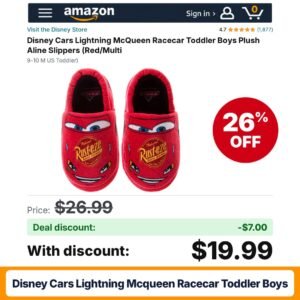 Disney Cars Lightning McQueen Racecar Toddler Boys – 26% off