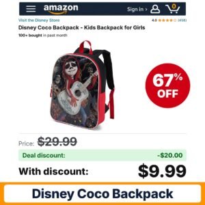 Disney Coco Backpack – 67% off
